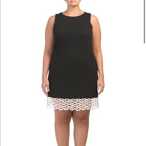 Betsey Johnson black lip hem skater dress, 14W